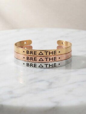 Breathe 3 Piece Bangle Bracelet Set